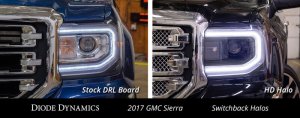 GMC Sierra 1500 Halo Ring Bulb - Front - Diode Dynamics - HD LED - Switchback - `16-`18